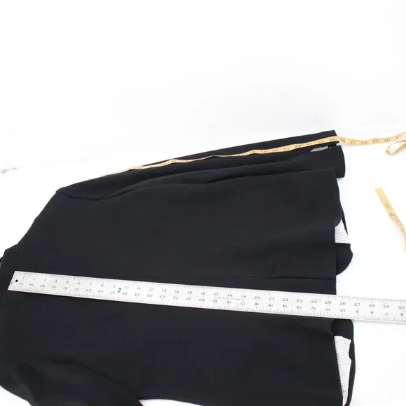 NWT Gibson Blazer Women's large Notch Collar One Button Black Cotton Blend work - Picture 6 of 12